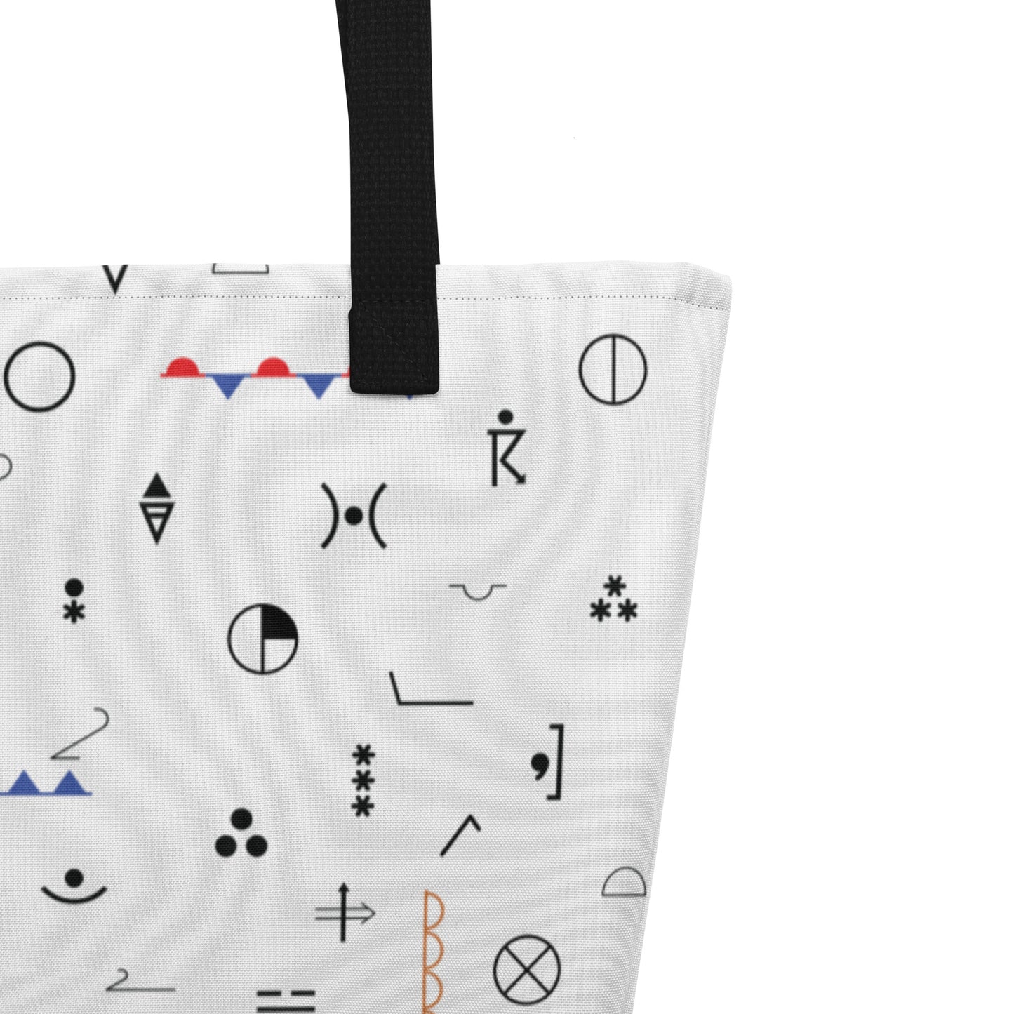 Weather Map Symbols Large Tote Bag