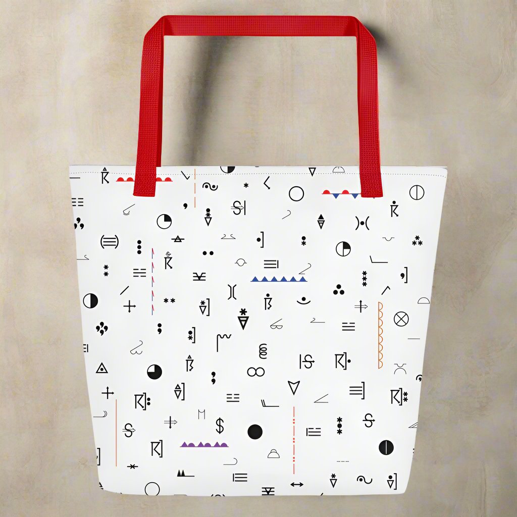 Weather Map Symbols Large Tote Bag
