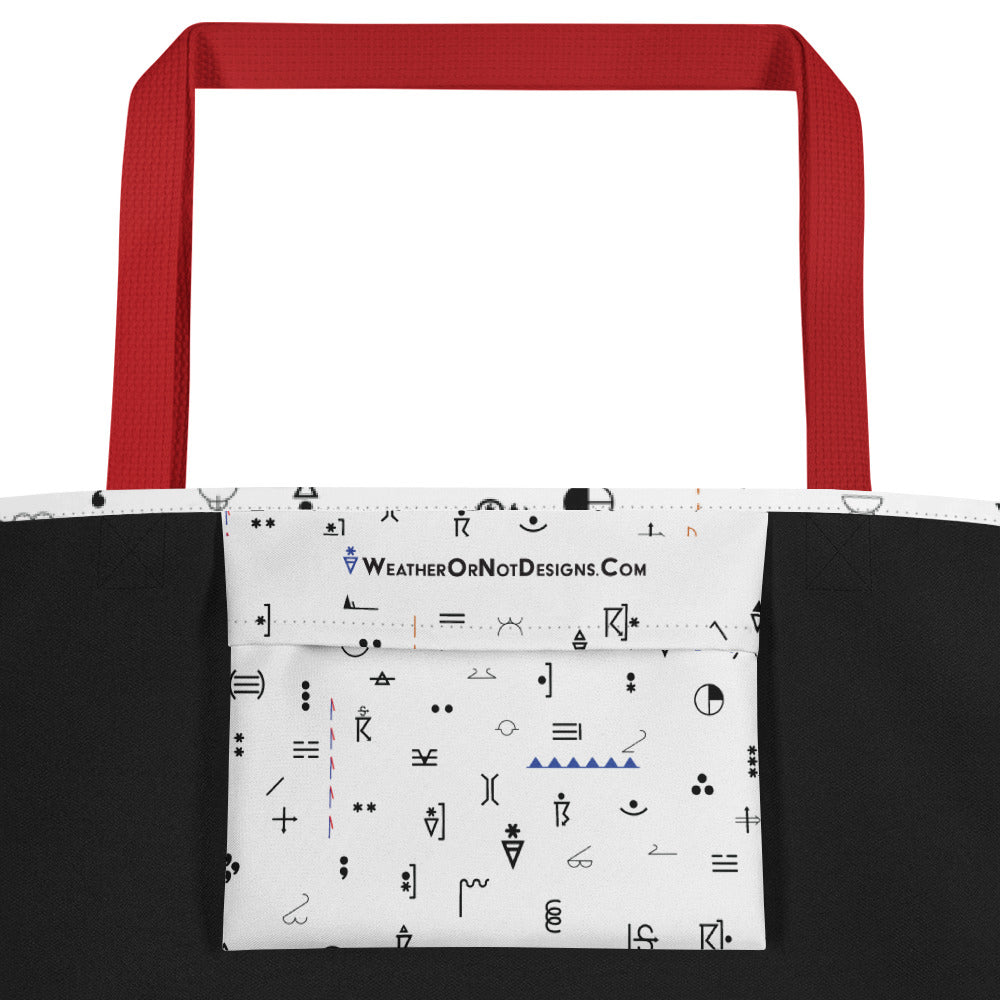 Weather Map Symbols Large Tote Bag