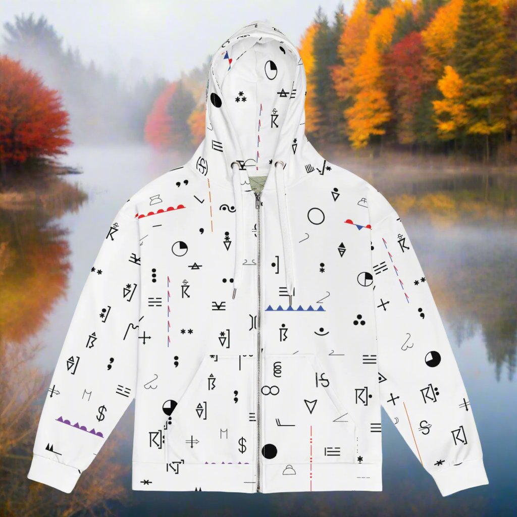 Weather Map Symbols Zip Hoodie