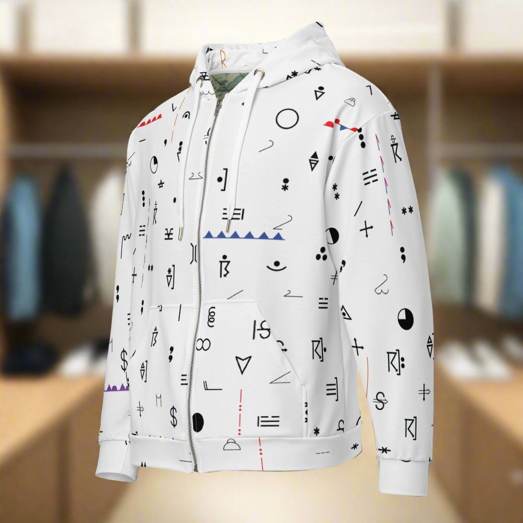 Weather Map Symbols Zip Hoodie