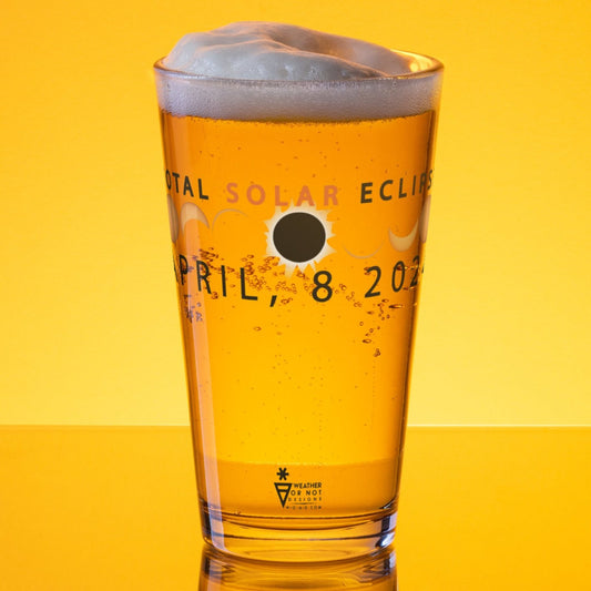 2024 Solar Eclipse pint glass