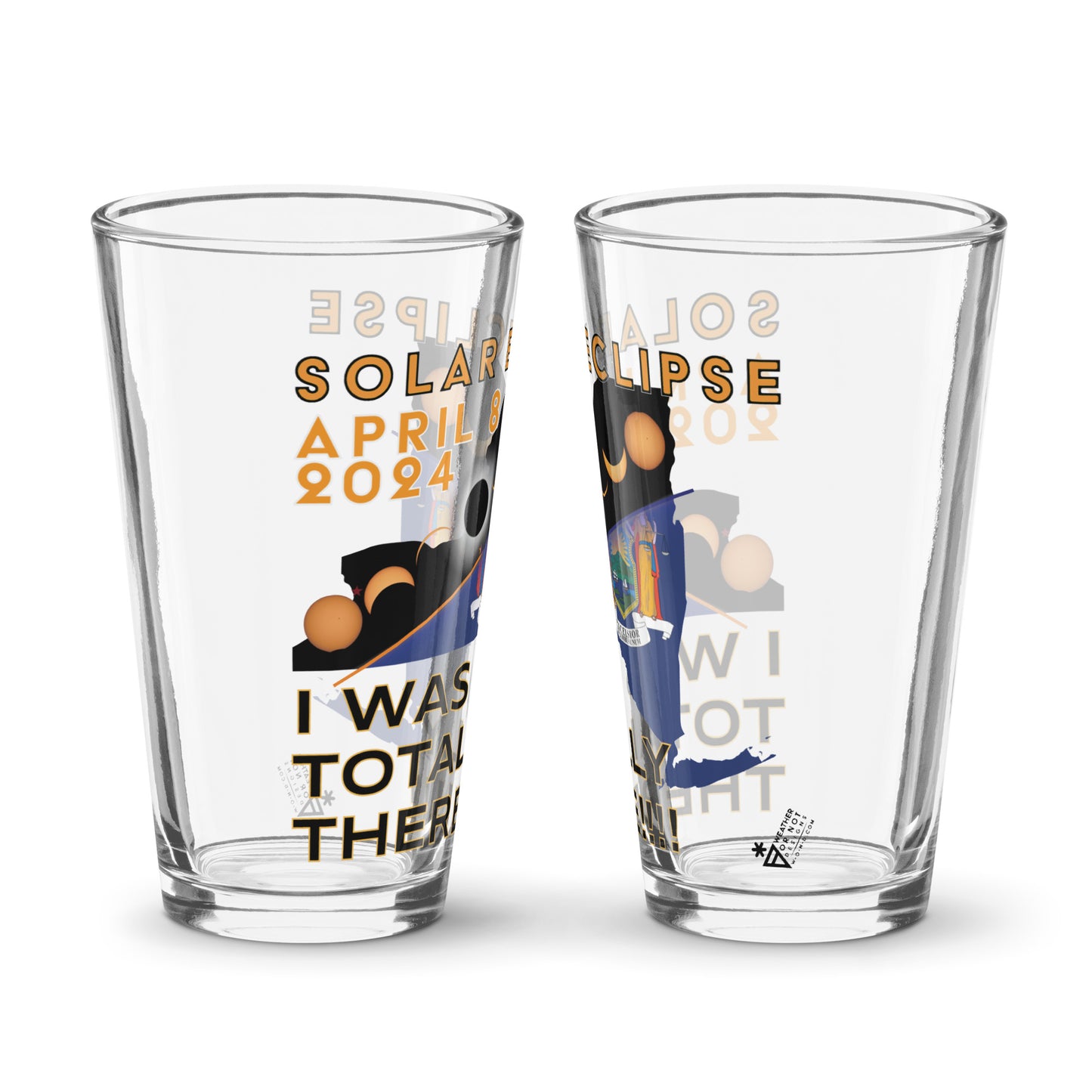 2024 Solar Eclipse - NY Pint Glass