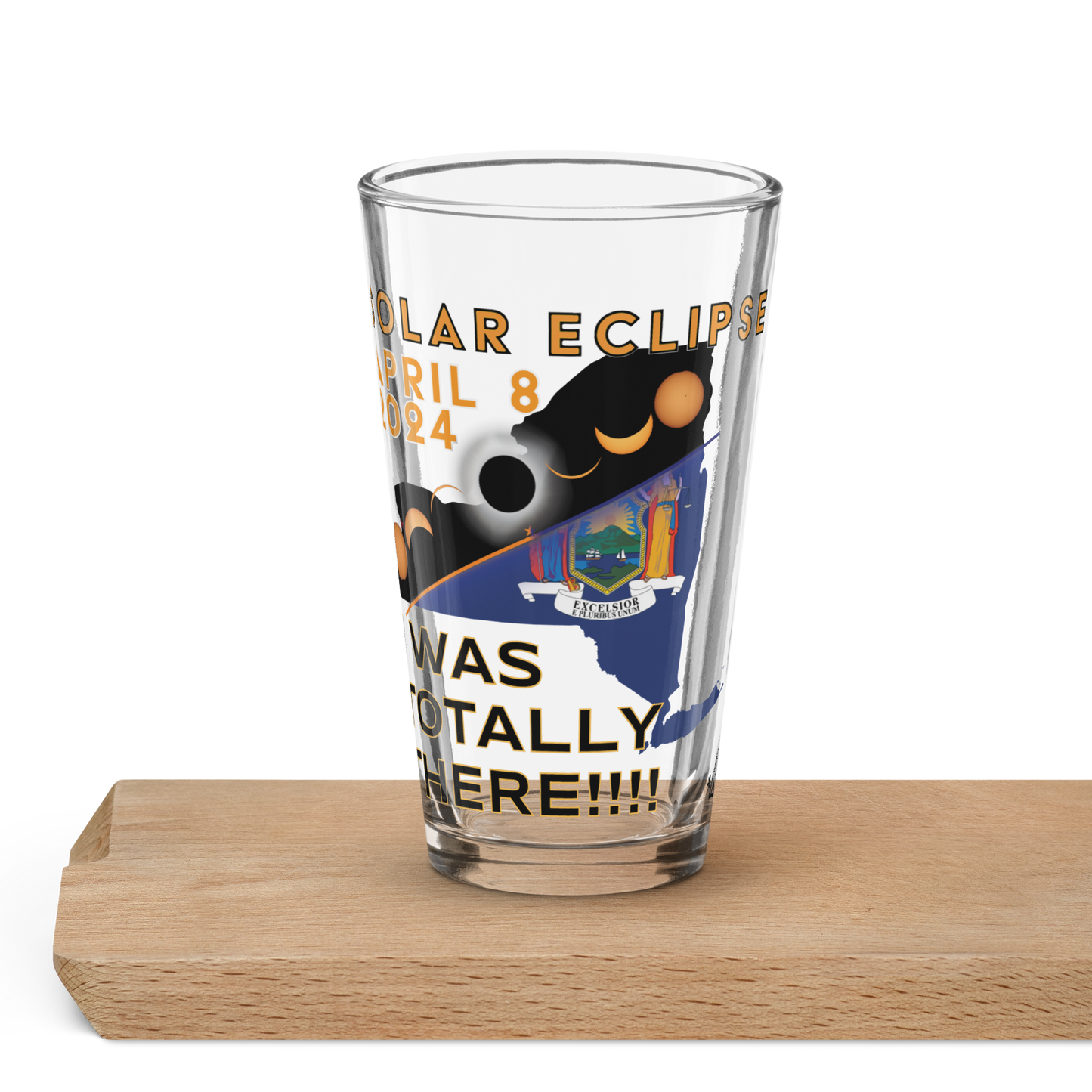 2024 Solar Eclipse - NY Pint Glass