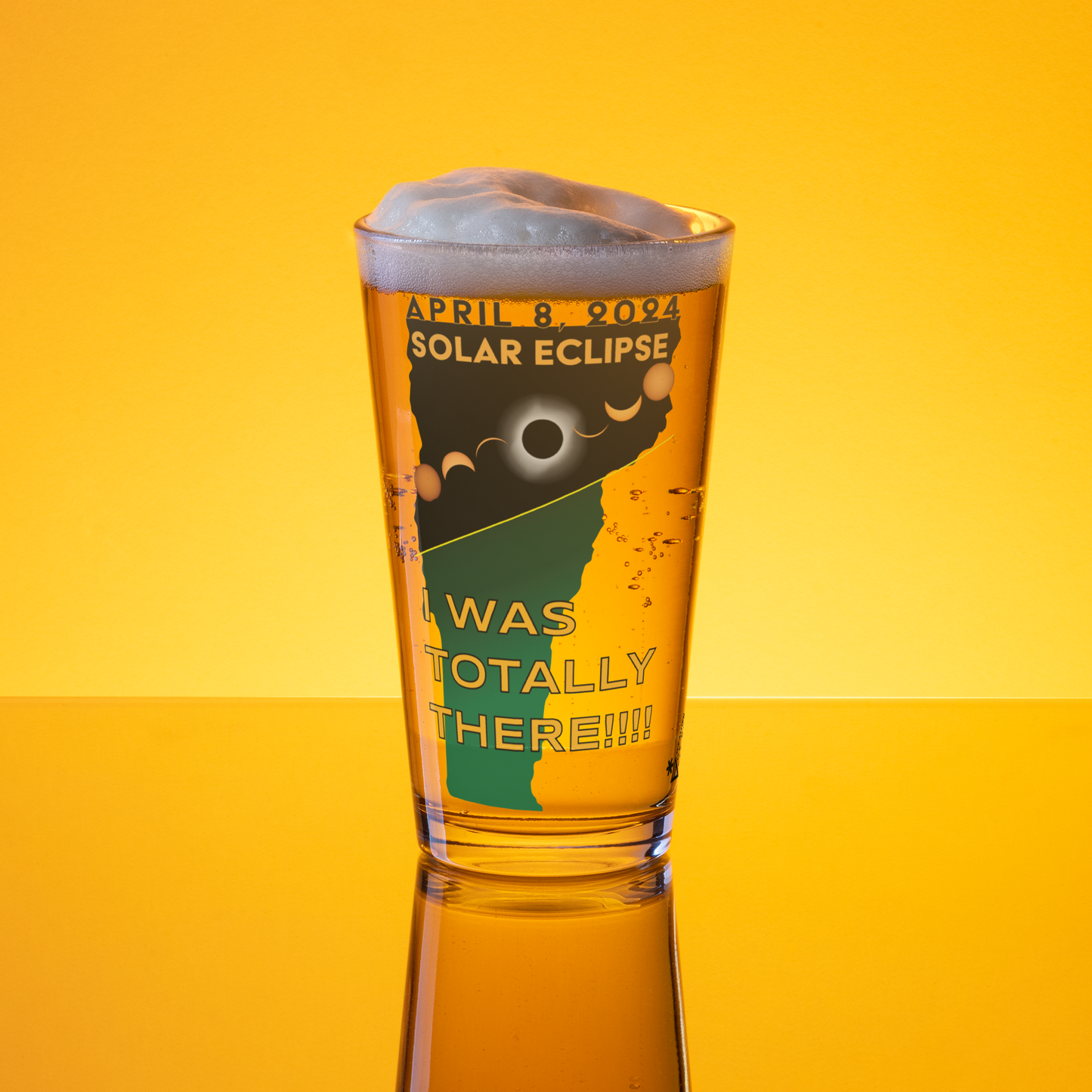 2024 Solar Eclipse - VT Pint Glass