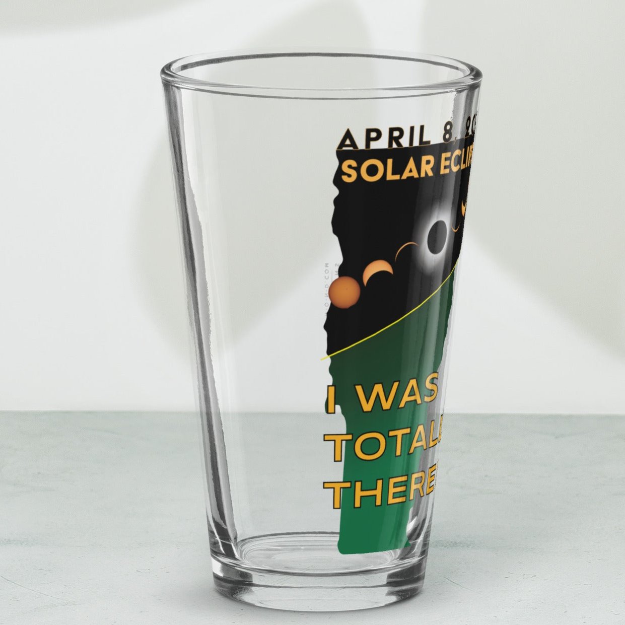 2024 Solar Eclipse - VT Pint Glass