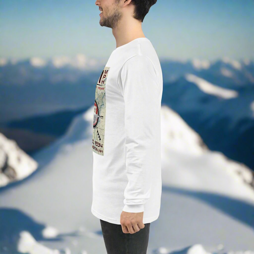 231 mph Wind on Mt. Washington, NH - Long Sleeve Tee