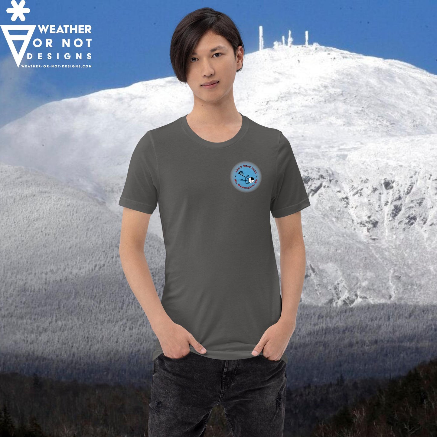 -108˚F WIND CHILL Mt. Washington, NH (back) T-shirt