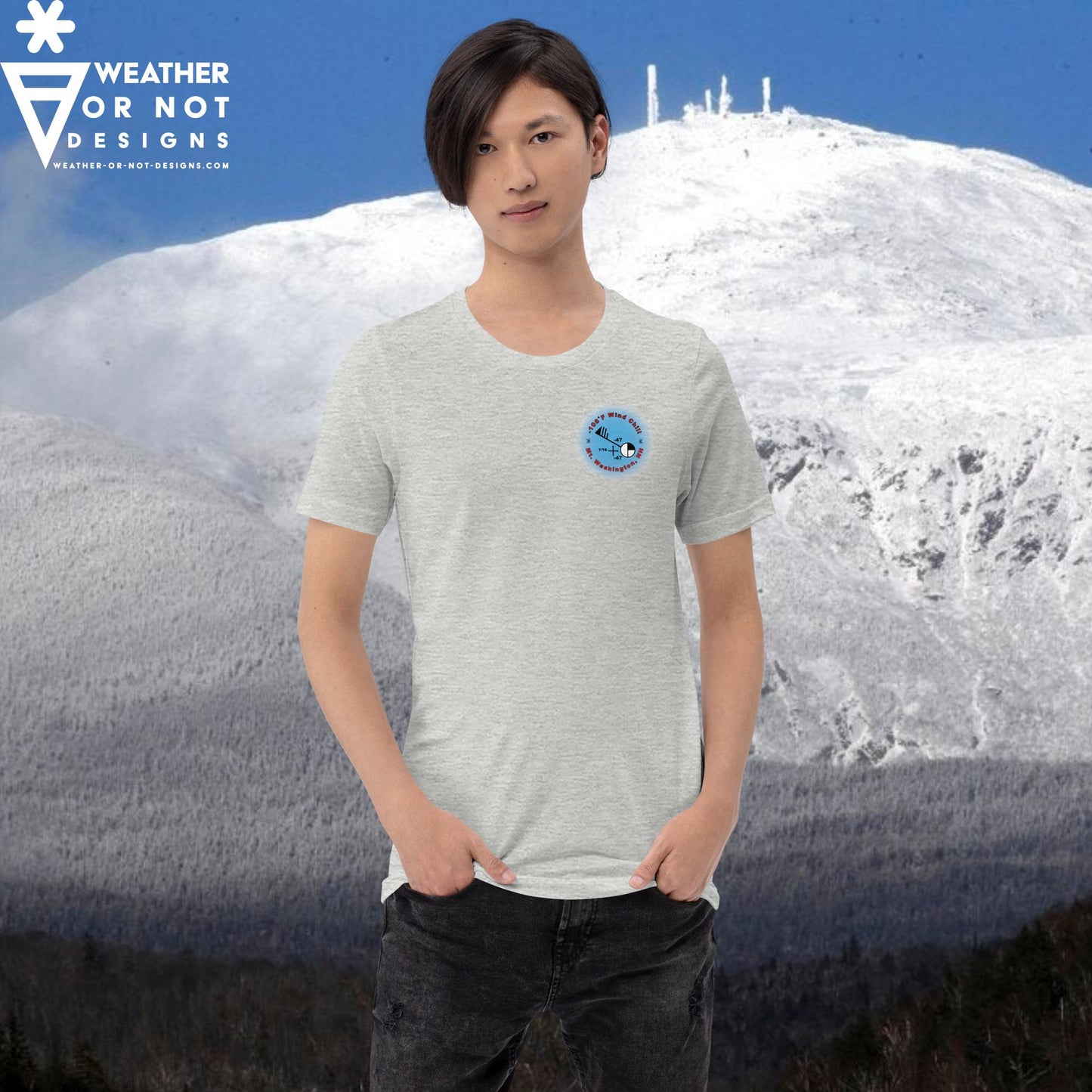 -108˚F WIND CHILL Mt. Washington, NH (back) T-shirt