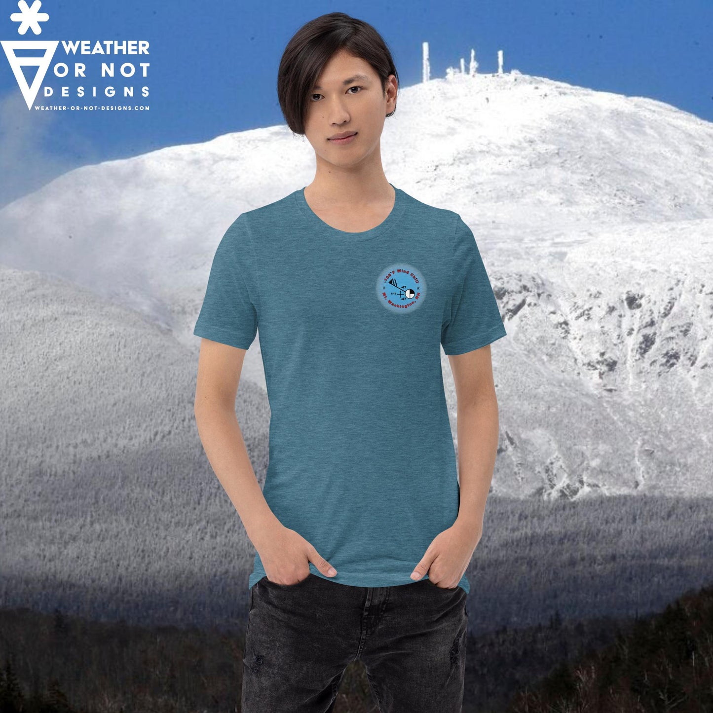 -108˚F WIND CHILL Mt. Washington, NH (back) T-shirt