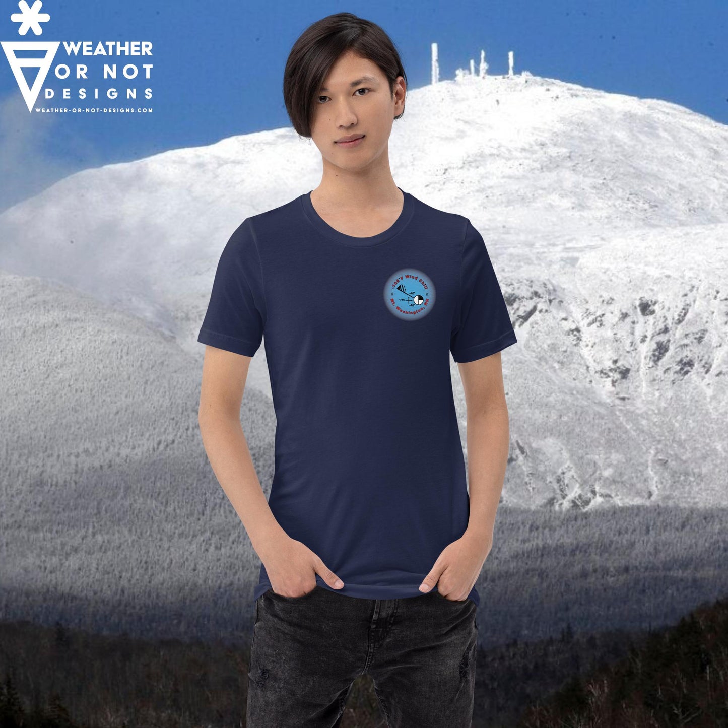 -108˚F WIND CHILL Mt. Washington, NH (back) T-shirt