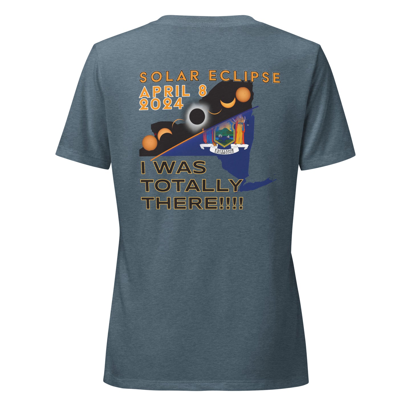 2024 Solar Eclipse - NY Women's Relaxed V-neck T-Shirt