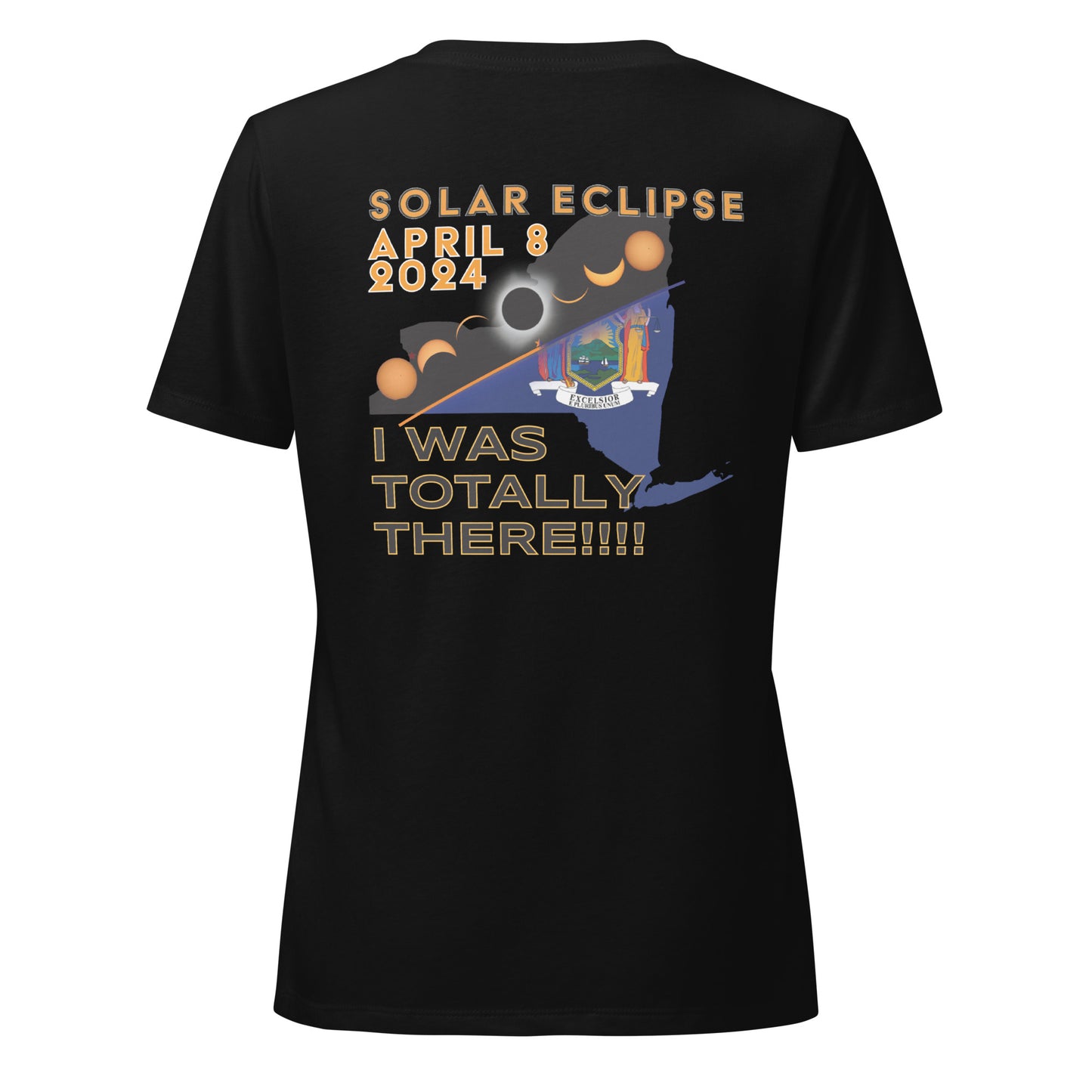 2024 Solar Eclipse - NY Women's Relaxed V-neck T-Shirt