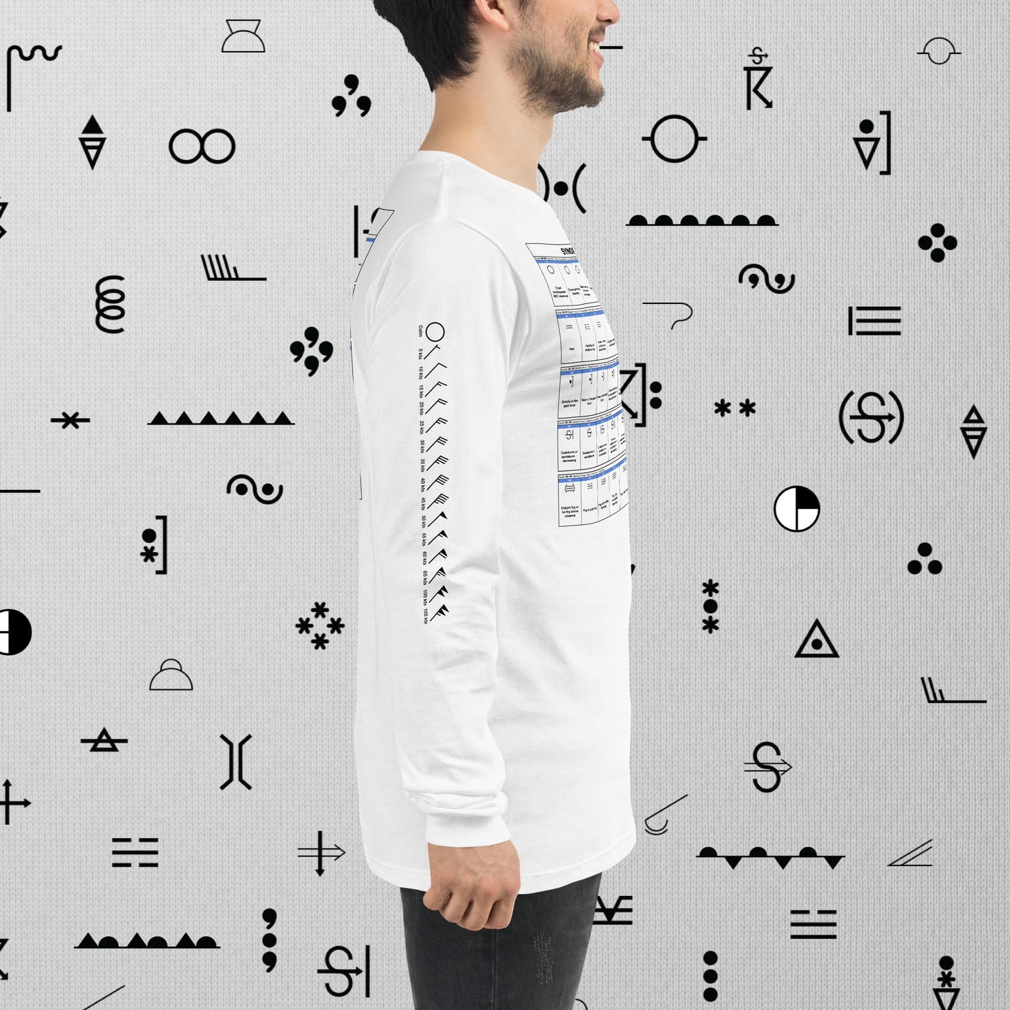 Synoptic Weather Symbols Chart Long Sleeve Tee