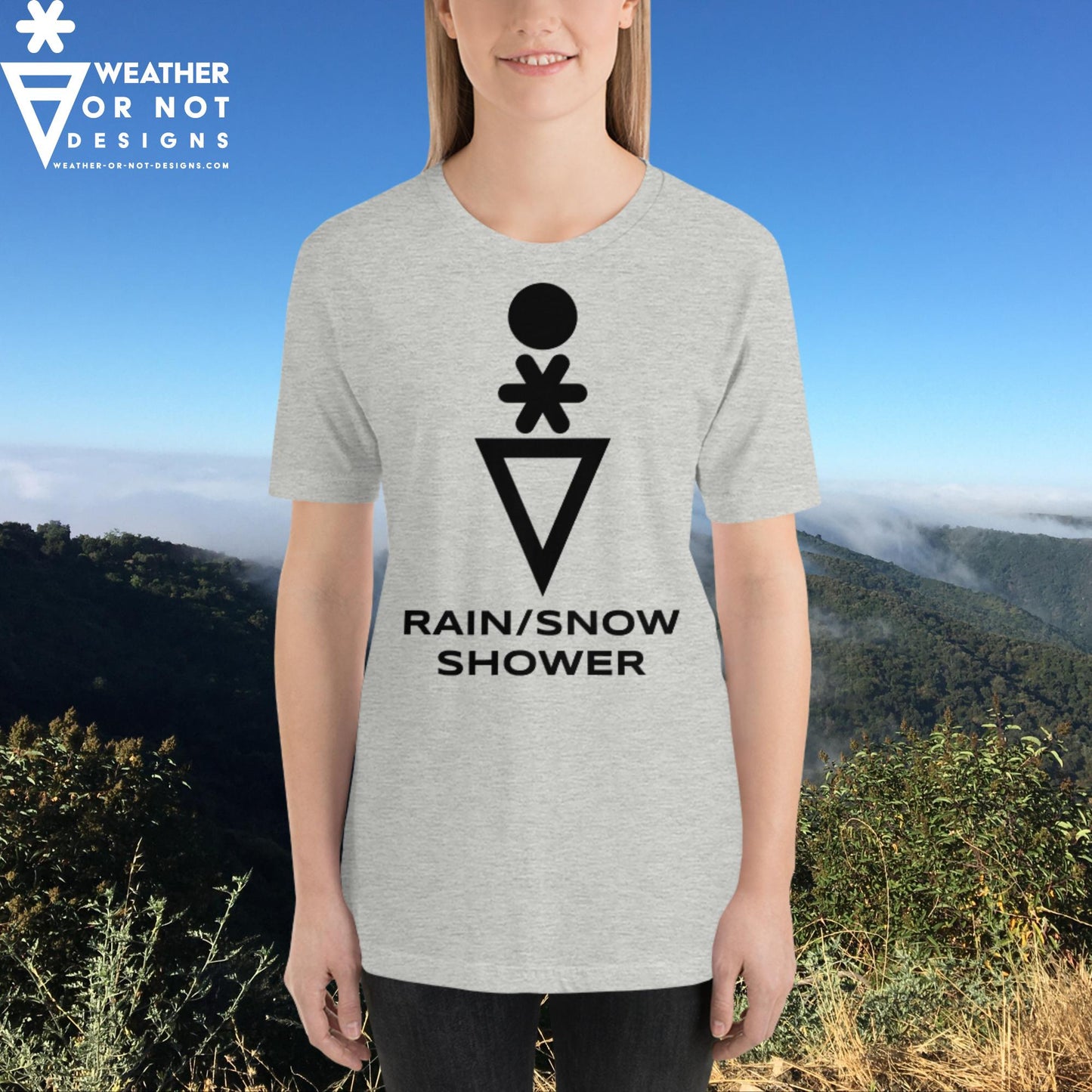 RAIN/SNOW SHOWER Wx Symbol (83) Tee