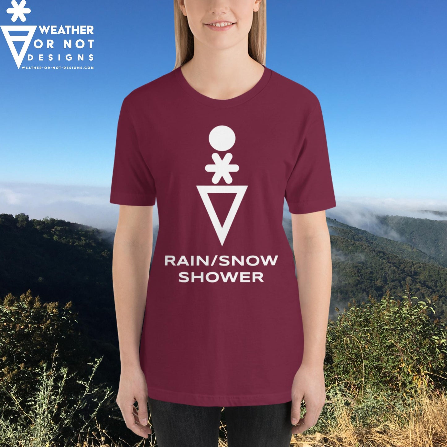 RAIN/SNOW SHOWER Wx Symbol (83) Tee
