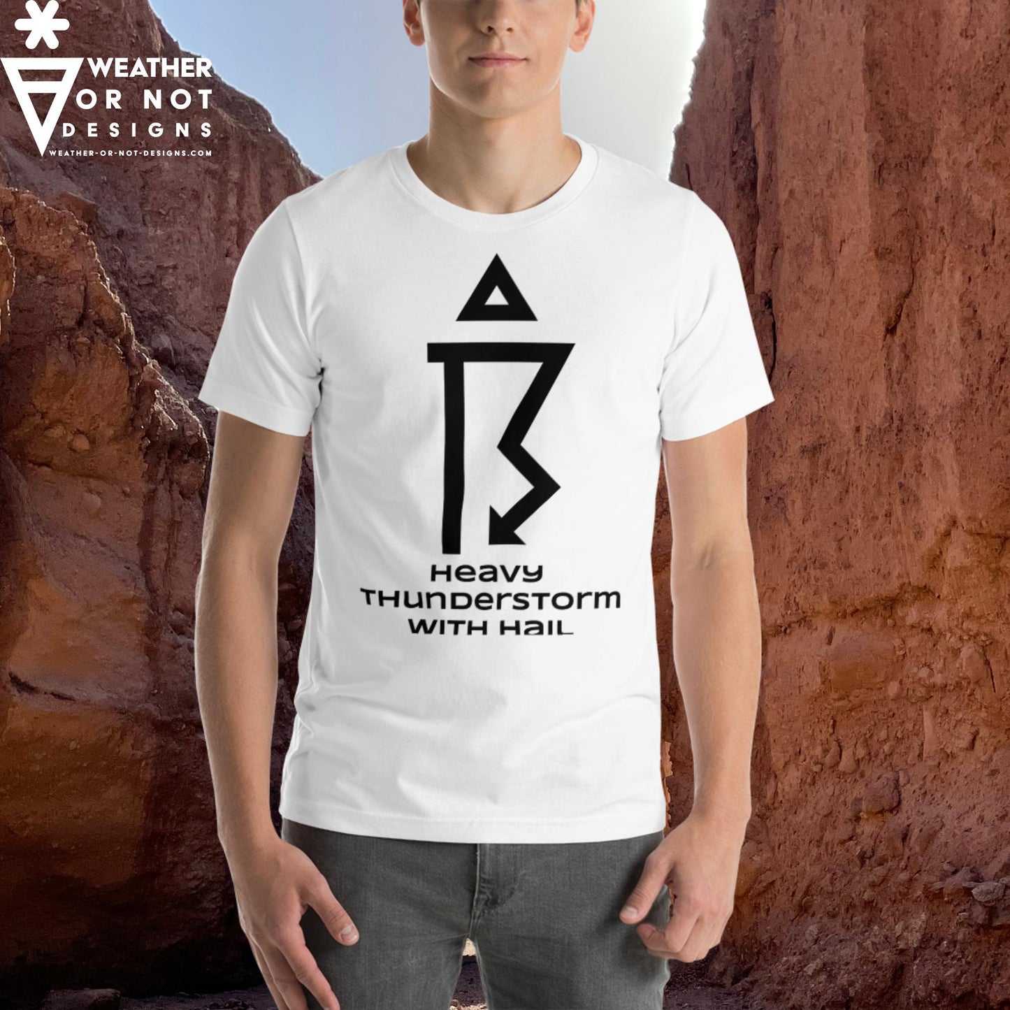THUNDERSTORM SEVERE w/HAIL  Wx Symbol (99) Tee