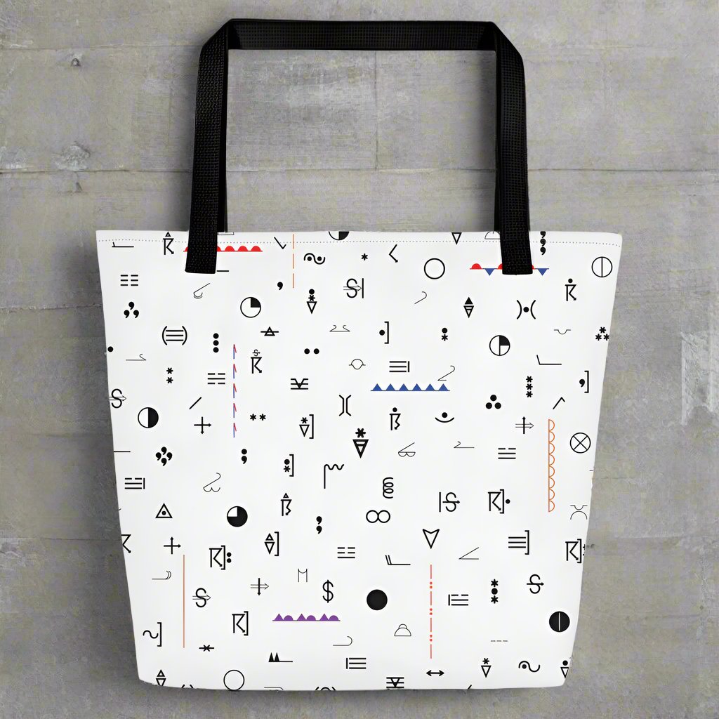 Weather Map Symbols Large Tote Bag