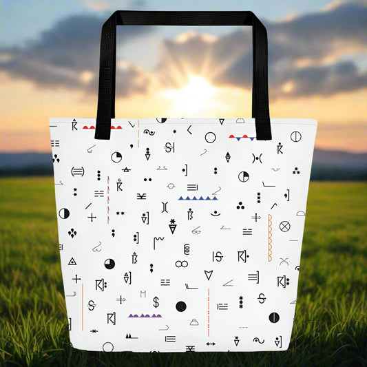 Weather Map Symbols Large Tote Bag