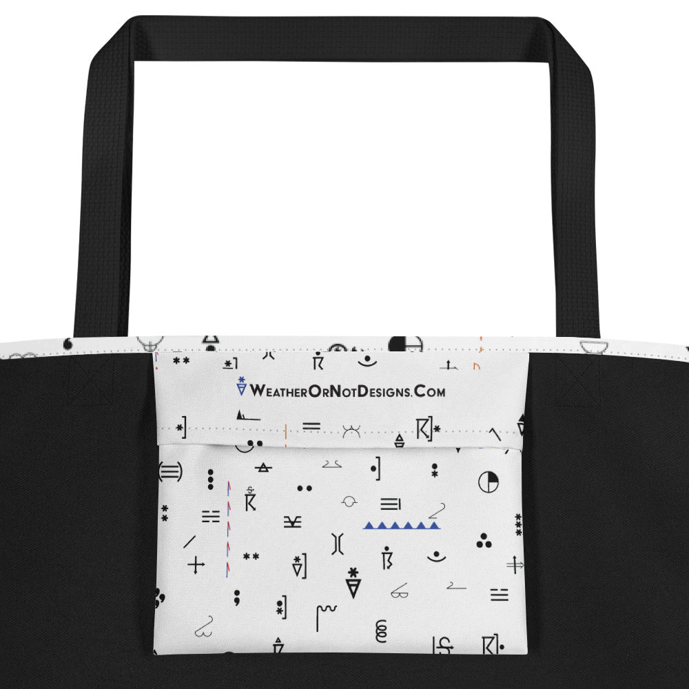 Weather Map Symbols Large Tote Bag