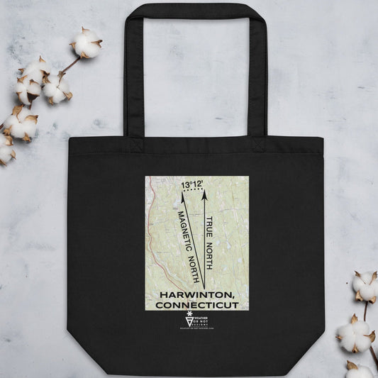 Harwinton, CT - True North Topo Eco Tote Bag