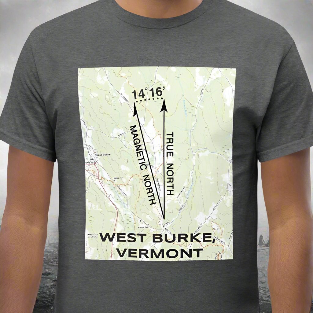 West Burke, VT - True North Topo T-Shirt