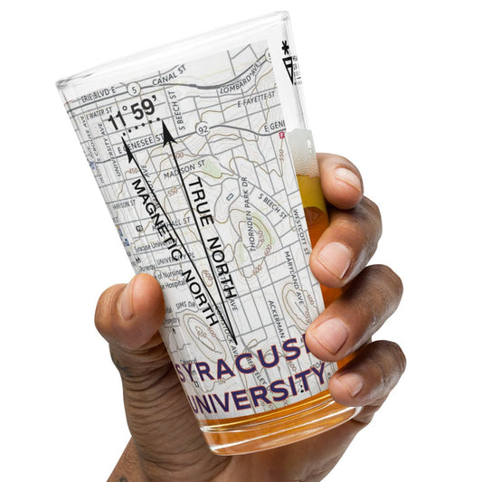 Syracuse University, NY - True North Topo Pint Glass