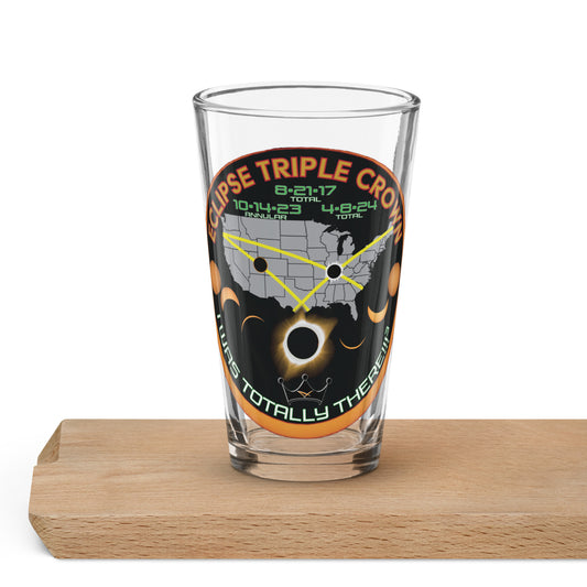 Solar Eclipse Triple Crown Pint Glass