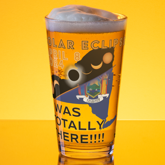 2024 Solar Eclipse - NY Pint Glass