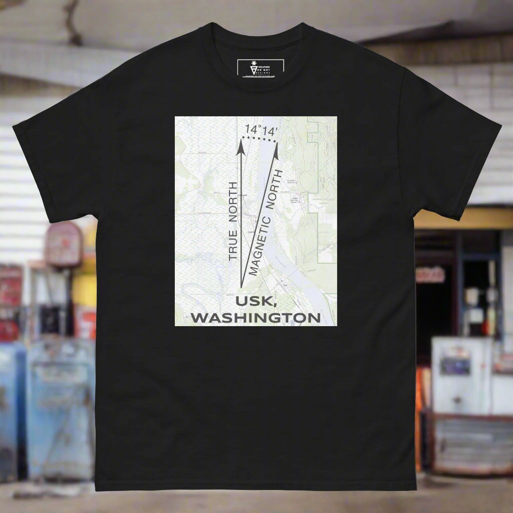 Usk, WA - True North Topo T-Shirt