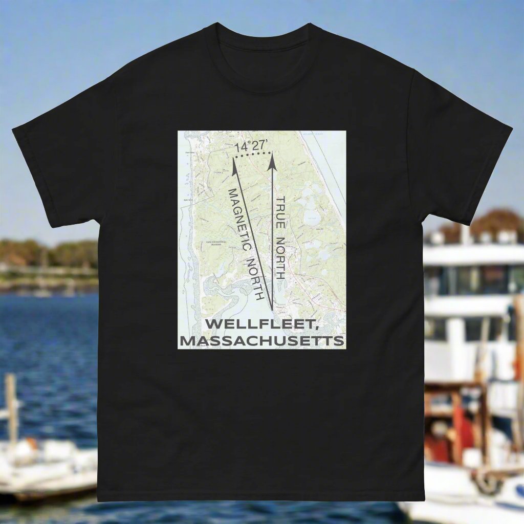 Wellfleet, MA - True North Topo T-Shirt