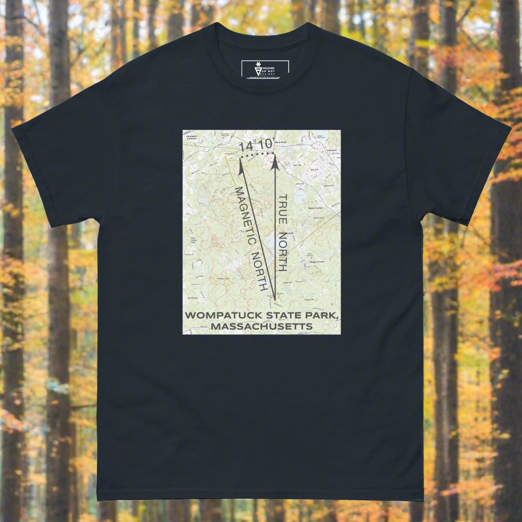 Wompatuck State Park, MA - True North Topo T-Shirt