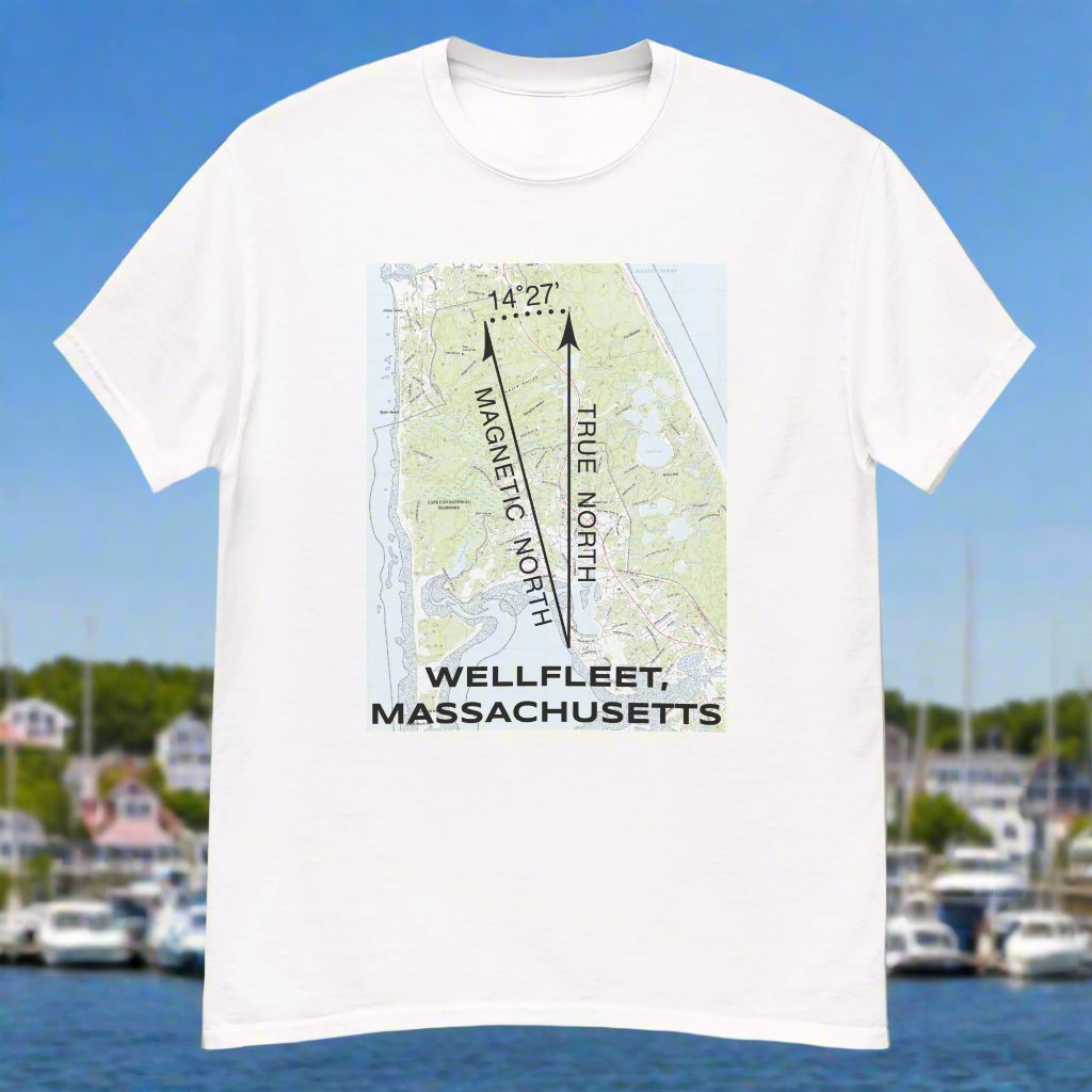 Wellfleet, MA - True North Topo T-Shirt