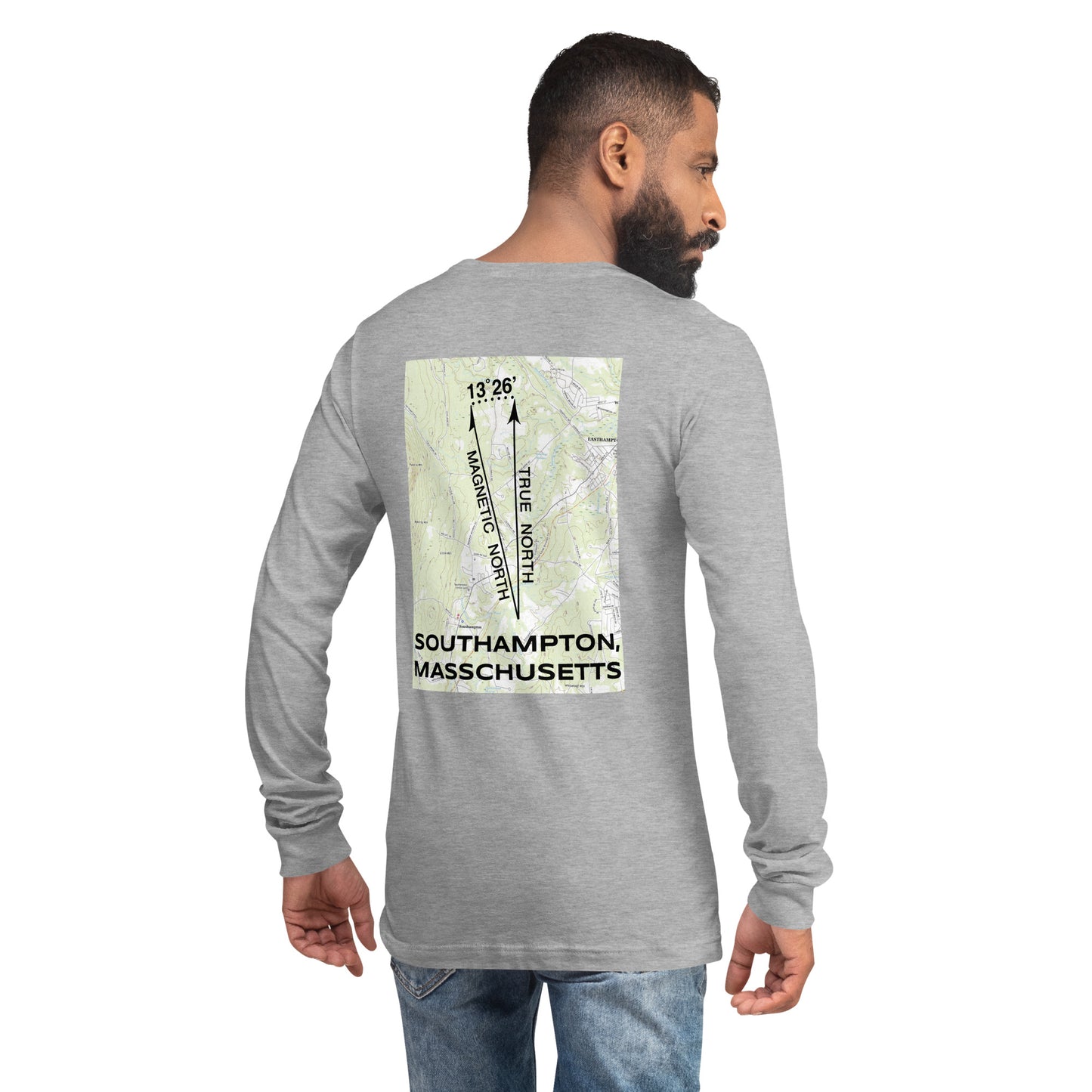 Southampton, MA - True North Topo Long Sleeve T-Shirt