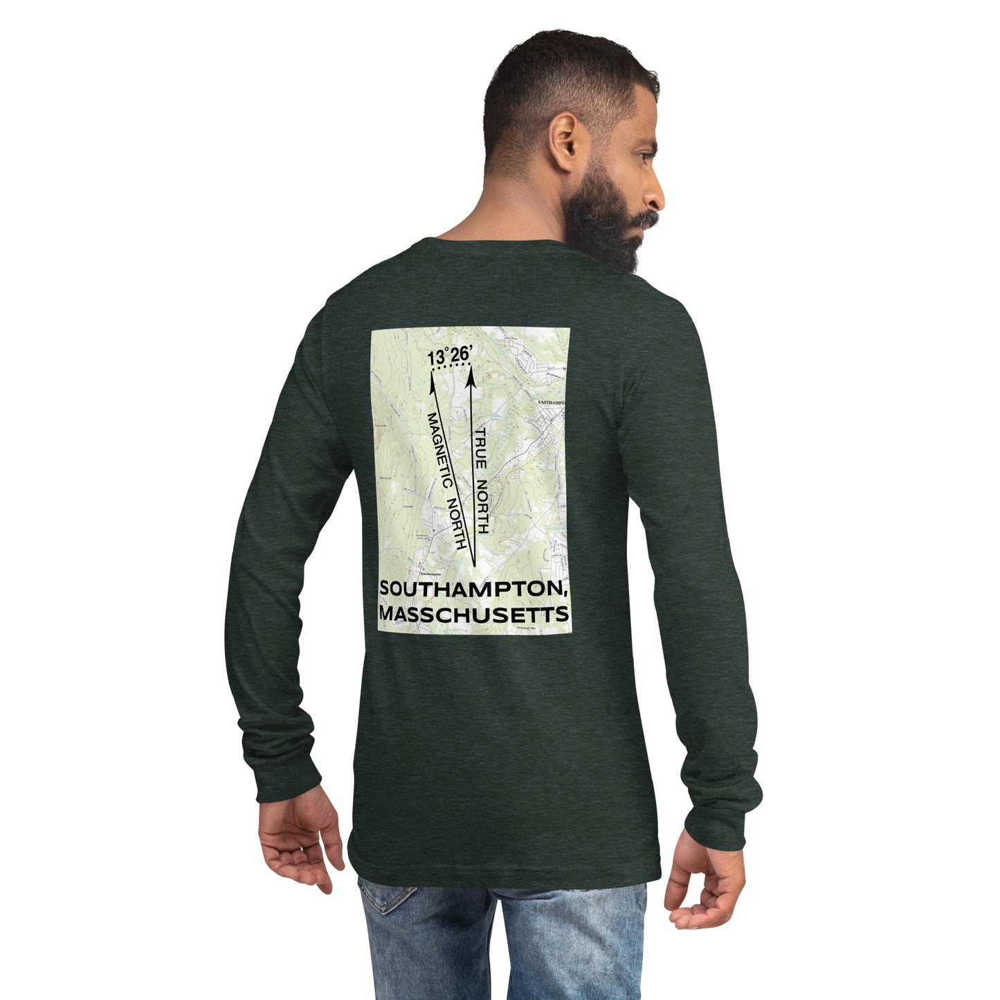 Southampton, MA - True North Topo Long Sleeve T-Shirt