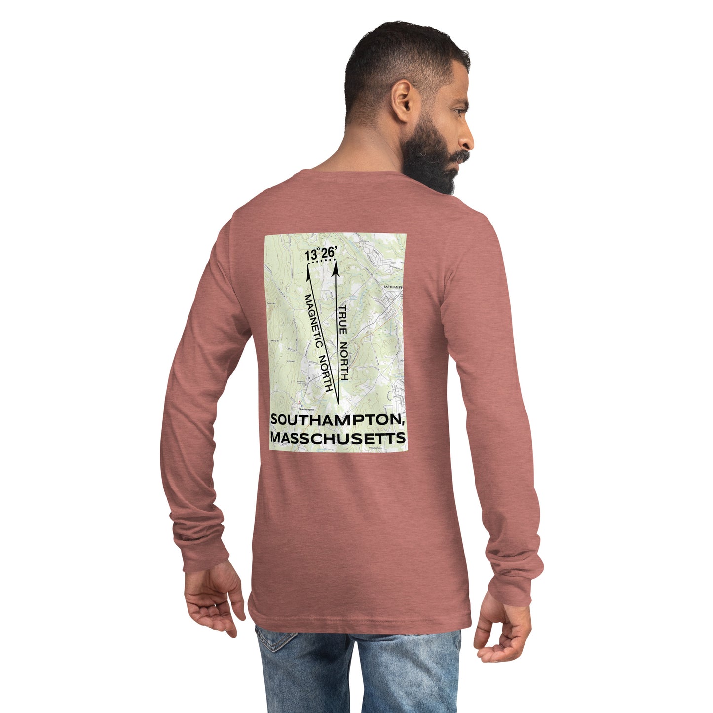 Southampton, MA - True North Topo Long Sleeve T-Shirt