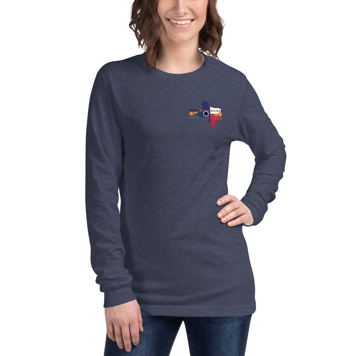 2024 Solar Eclipse Texas Long Sleeve T-Shirt