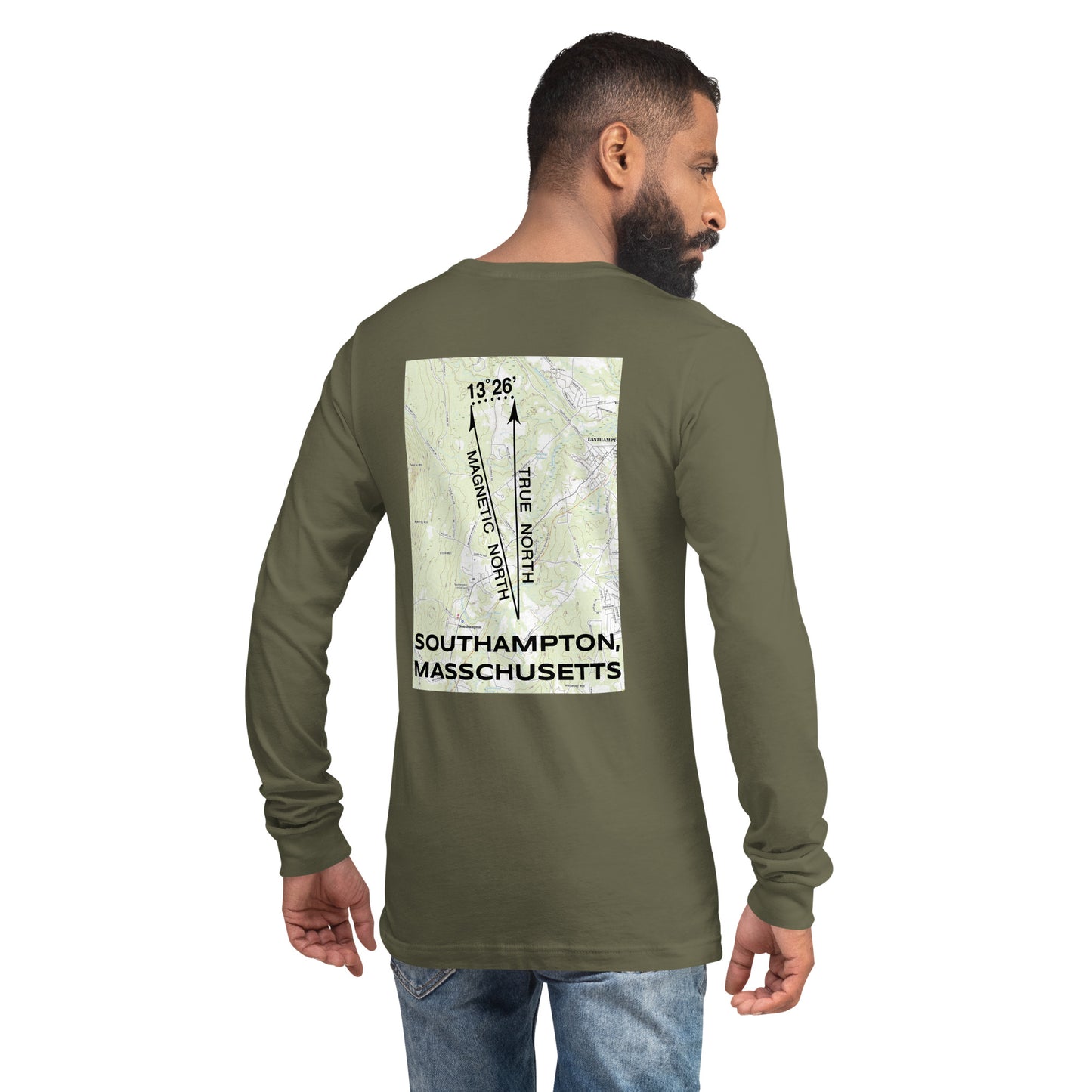 Southampton, MA - True North Topo Long Sleeve T-Shirt