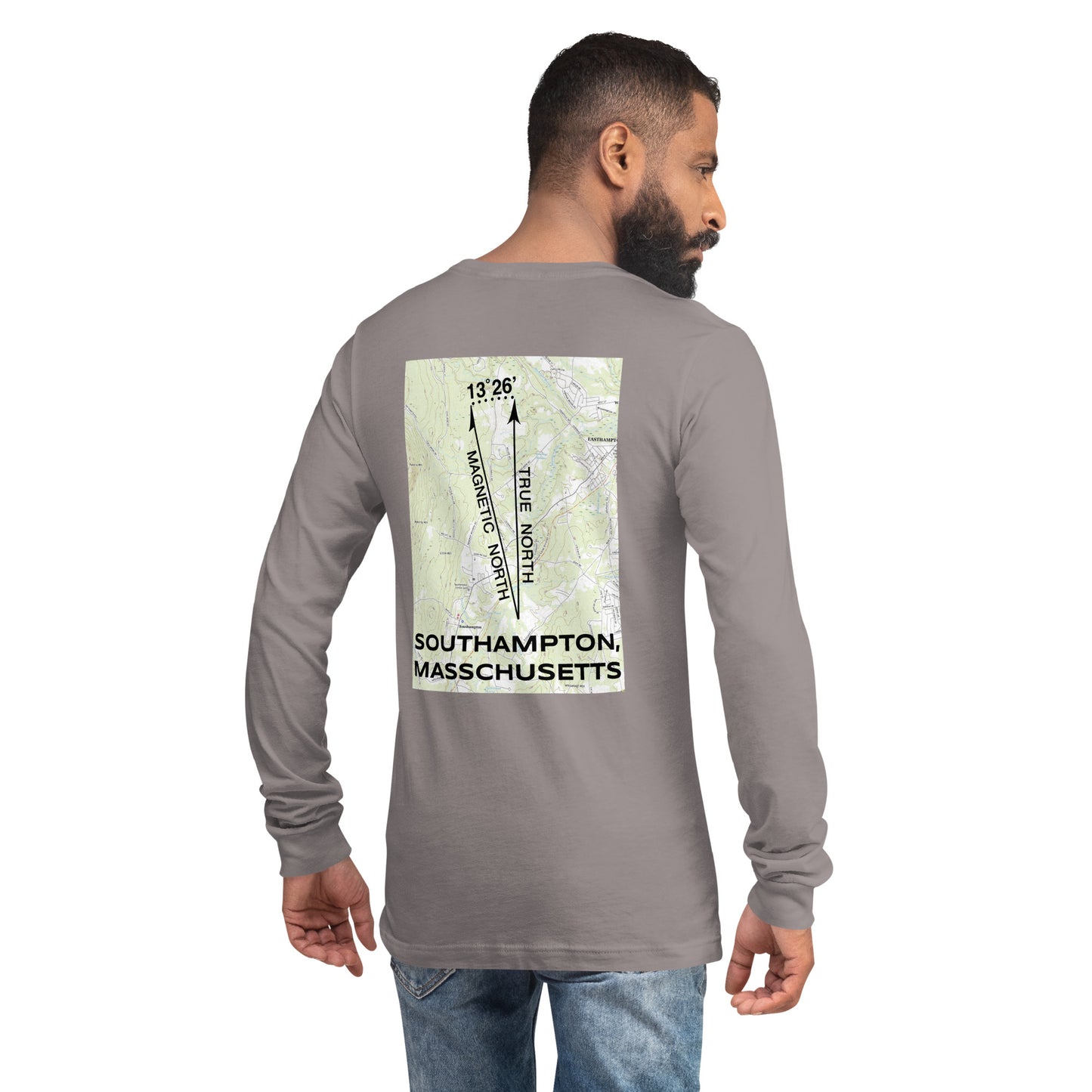 Southampton, MA - True North Topo Long Sleeve T-Shirt