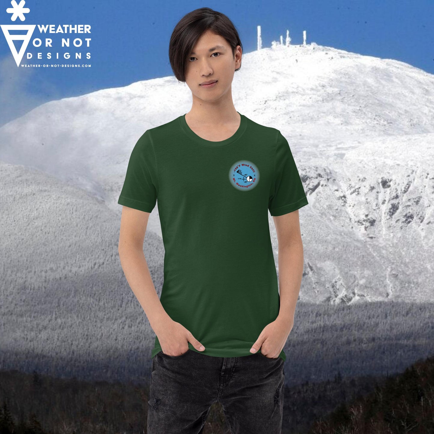 -108˚F WIND CHILL Mt. Washington, NH (back) T-shirt