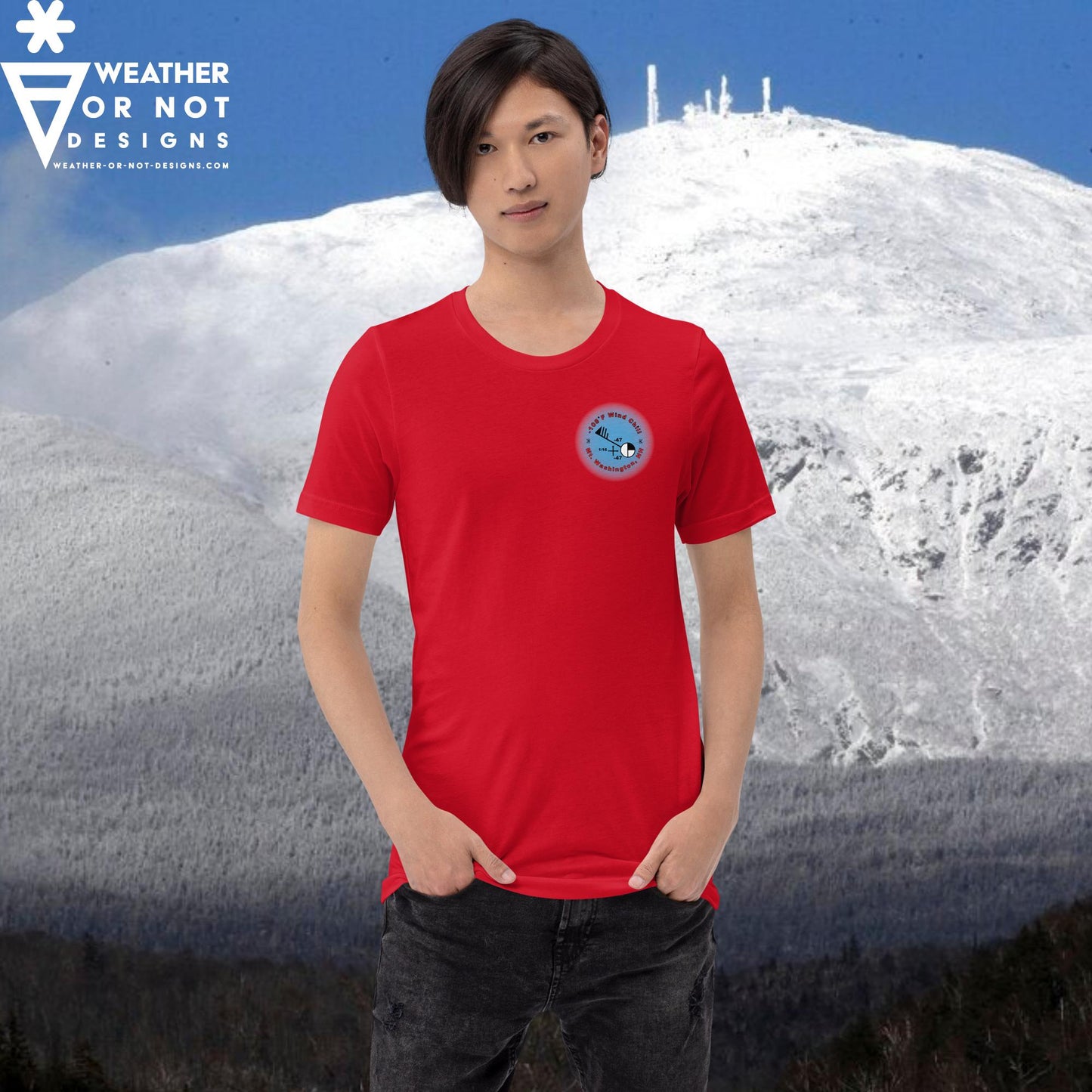 -108˚F WIND CHILL Mt. Washington, NH (back) T-shirt