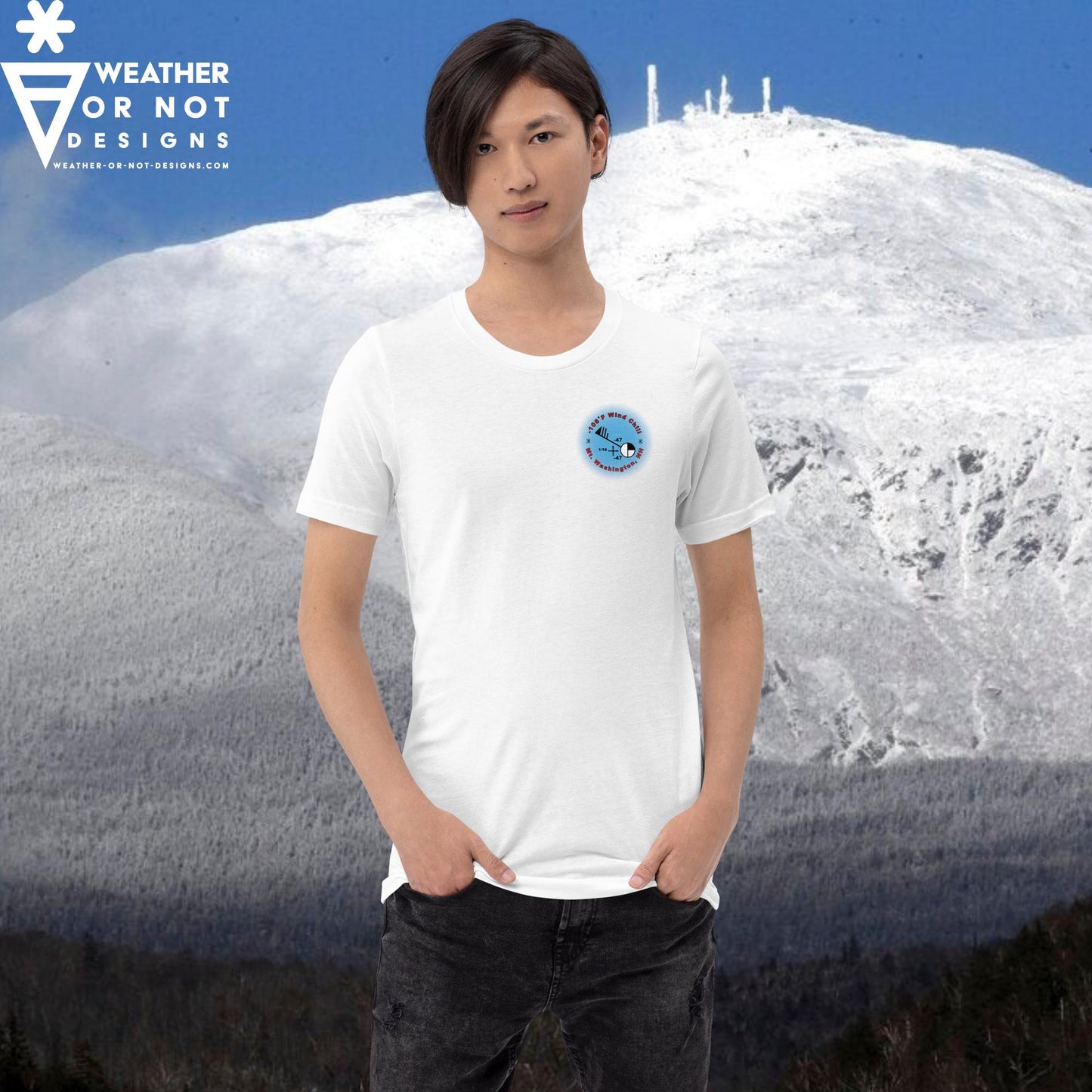 -108˚F WIND CHILL Mt. Washington, NH (back) T-shirt